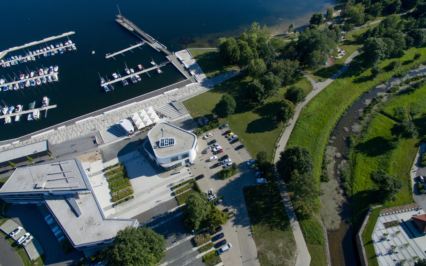 Luftbild Stadthafen Senftenberg, Foto: Axel Heimken, Lizenz: Stadt Senftenberg