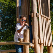 Aussichtsturm auf dem Spielplatz am Seestrand Senftenberg, Foto: Rico Schwarze - Gl&uuml;cksfoto GbR