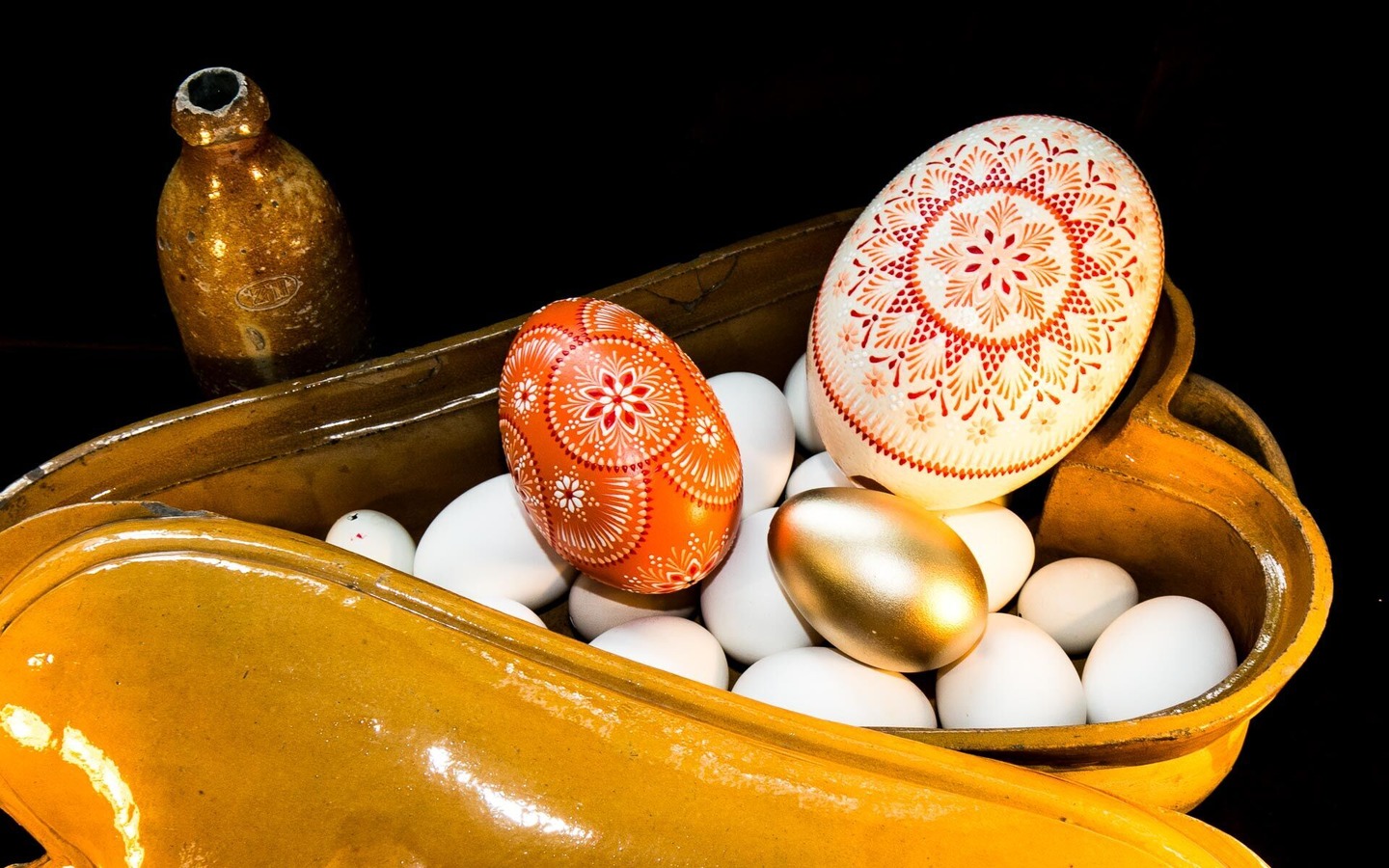 Bäuerliche Keramik trifft sorbische Ostereierkunst , Foto: Linke, Lizenz: Museum OSL